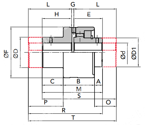 Картинка Ступица GIFLEX GFAS-40 (BOWEX 40) CHIARAVALLI Ступица GIFLEX GFAS-40 (BOWEX 40) CHIARAVALLI