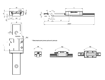 каретка миниатюрная нержавеющая br-mgw9cz0hm ballroll