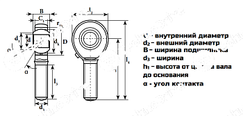 Шарнирный наконечник POS22SS M22X1,5 (TSM22SS) LDI