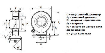 Шаровая головка для гидравлики TAC 220 (GK20DO/SC20ES) LDI