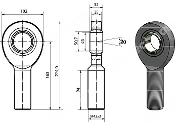 Шарнирный наконечник SAL15ES-2RS ISB
