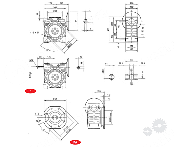 редуктор червячный chm150 10 160b5 b3 chiaravalli