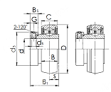 Подшипник SA6 (SA206) CF ISB