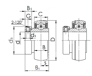 Подшипник SA6 (SA206) CF ISB