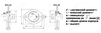 Подшипниковый узел SS BPFL 205/SA 205 INOX KIT