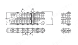 Цепь роликовая 16A-2 (ASA80-2) PIZZIRANI
