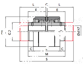 Ступица GIFLEX GFA-40 удлиненная (BOWEX 40) CHIARAVALLI