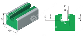Направляющая PROFILE BLC 21 40X45 CHIARAVALLI