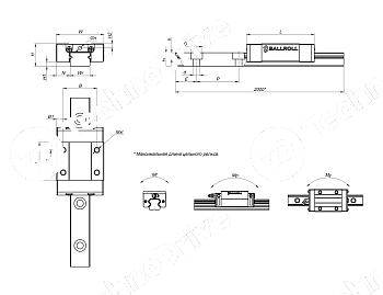 каретка миниатюрная нержавеющая br-mgn12cz0hm ballroll