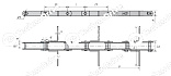 Транспортерная цепь 1.2250 SS PF 50x25 INOX CHIARAVALLI
