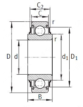 Подшипник NUCF18BR NPT 