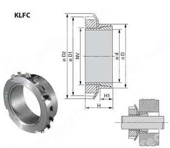 зажимная втулка rck55 35x45 (klff035) chiaravalli