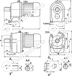электродвигатель cht 90lb2 b5 kw 3.00 chiaravalli