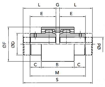Картинка Ступица GIFLEX FBX-19 (BOWEX 19) CHIARAVALLI Ступица GIFLEX FBX-19 (BOWEX 19) CHIARAVALLI