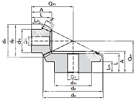 спироидная шестерня, перед. число: 1:2, m=3, z=32dx chiaravalli