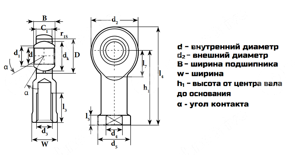 Картинка шарнирный наконечник chs16.1 m16x1,5 (tsf16cx1,5) ldi Шарнирный наконечник CHS16.1 M16X1,5 (TSF16CX1,5) LDI