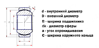 подшипник geg50es-2rs (ge50fo-2rs) ldi