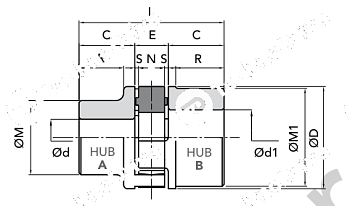 GET 24-32 B GG Ступица исп. 1a, большая черн. отв. (ROTEX 24) CHIARAVALLI