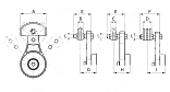 блок натяжителя цепи cht-ge 1/2" s. m10 chiaravalli