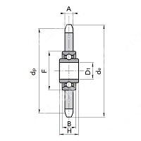 звездочка с подшипником chiaravalli 12b-1 z=15 3/4 (30019115)