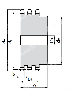 Картинка звездочка со ступицей под расточку для цепи 10a-3 (asa 50-3) z=28 chiaravalli промышленные звездочка со ступицей под расточку для цепи 10a-3 (asa 50-3) z=28 chiaravalli