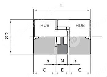 GET 19 SG AL Ступица беззазорная черн. отв. (ROTEX 19 GS) CHIARAVALLI