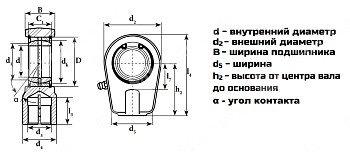 Шаровая головка для гидравлики TAPR 616 CE (GIHN-K.LO) LDI