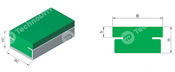 Направляющая PROFILE PC 06 24X28 CHIARAVALLI