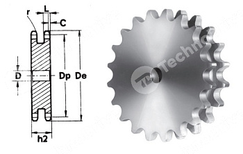 Картинка звездочка без ступицы под расточку для цепи 08b-2 z=54 npt звездочка без ступицы под расточку для цепи 08b-2 z=54 npt