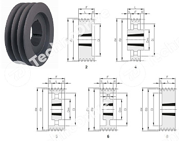 шкив клиновой под втулку тапербуш spb 400-05 tb 3535 (php 5spb 400 tb) pizzirani