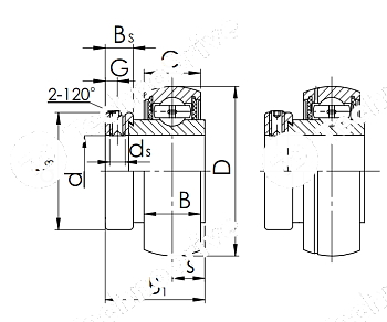 Подшипник SA3 (SA203) ISB