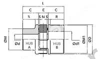 GET 24-32 B GG Ступица исп. 1a, большая черн. отв. (ROTEX 24) CHIARAVALLI
