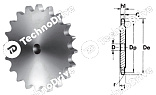 звездочка без ступицы под расточку для цепи 28a-1 (asa 140-1) z=9 chiaravalli