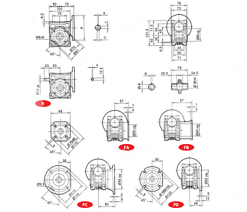 редуктор червячный chm40 40 63b14 fa2 chiaravalli