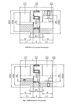 ROTEX 24 ST Ступица исп. 1a, большая, d=30 H7 KTR