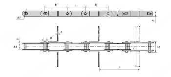 Картинка Транспортная цепь 1500 P.50x31 SP.4 Chiaravalli (74505000) Транспортная цепь 1500 P.50x31 SP.4 Chiaravalli (74505000)