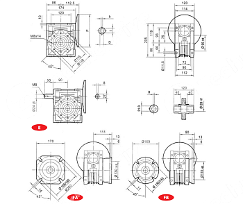 Картинка редуктор червячный chme75 15 90b5 b3 chiaravalli редуктор червячный chme75 15 90b5 b3 chiaravalli
