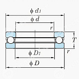 Картинка Подшипник 51213 ISB  Подшипник 51213 ISB