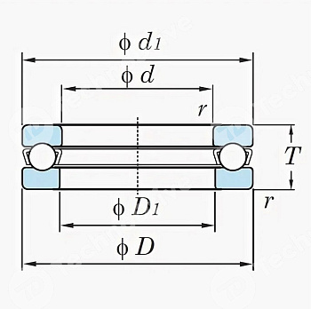 Картинка Подшипник 51213 ISB  Подшипник 51213 ISB