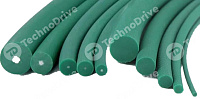 ремень круглый без сердечника pu d=10 mm 88sha green pizzirani