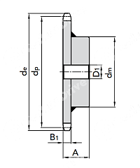 звездочка транспортерная для конвейерных цепей p=50 r31 z=9 chiaravalli