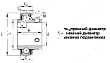 Подшипник UC208-24 1"1/2 ISB