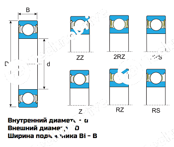 Подшипник 6304-2RS LDI 