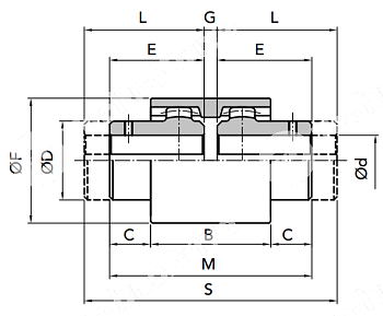Ступица GIFLEX FBX-14 удлиленная (BOWEX 14) CHIARAVALLI
