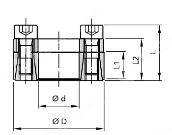 Картинка зажимная втулка rck45 25x47 (klhh025) chiaravalli зажимная втулка rck45 25x47 (klhh025) chiaravalli