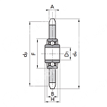звездочка натяжная на шариковых подшипниках для цепи 10b-1 z=15 (pc10015) chiaravalli