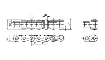 Картинка Цепь роликовая 20A-2 (ASA100-2) PIZZIRANI Цепь роликовая 20A-2 (ASA100-2) PIZZIRANI