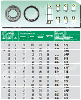 Подшипник 6219-2RS ISB 