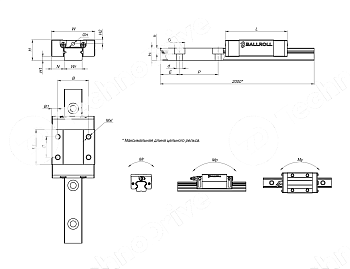 каретка миниатюрная нержавеющая br-mgn9hz0hm ballroll
