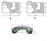 манжета армированная 14x24x4 a fkm npt